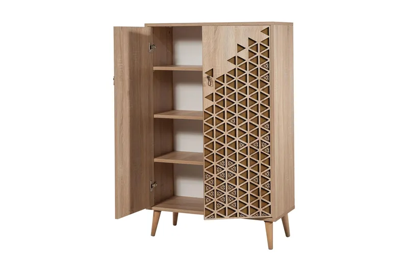 Säilytyskaappi Gillberga 80 cm - Ruskea/Tammi/Beige - Säilytys - Kaappi - Säilytyskaappi