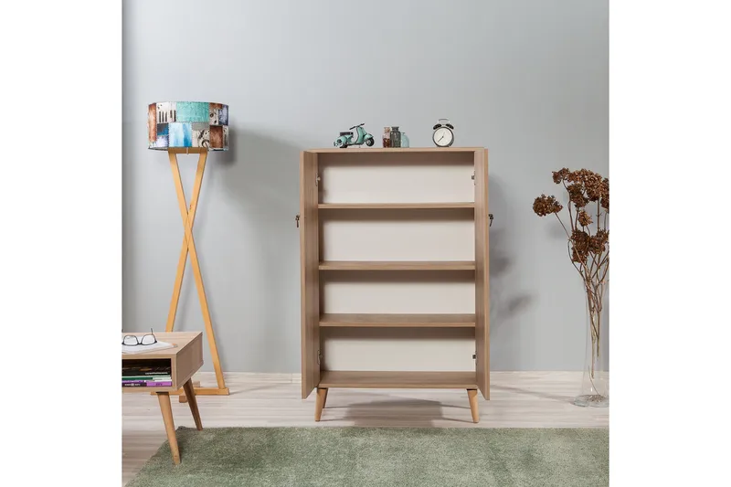 Säilytyskaappi Gillberga 80 cm - Ruskea/Tammi/Beige - Säilytys - Kaappi - Säilytyskaappi