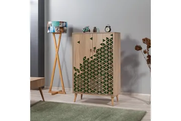 Säilytyskaappi Gillberga 80 cm - Ruskea/Vihreä - Säilytys - Kaappi - Säilytyskaappi