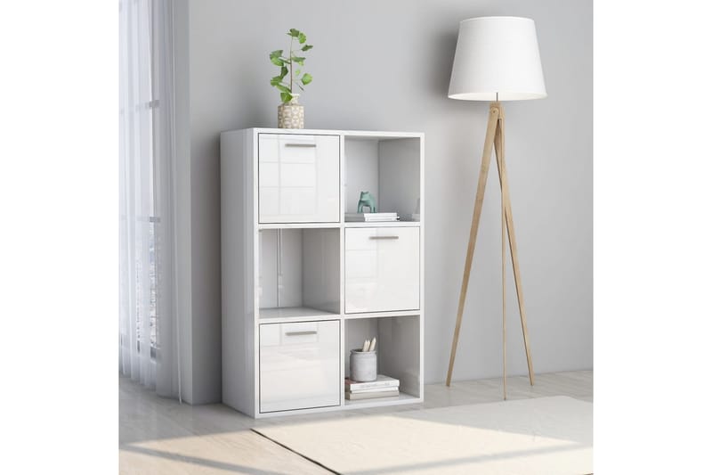Säilytyskaappi korkeakiilto valkoinen 60x29,5x90cm lastulevy - Valkoinen - Säilytys - Kaappi - Säilytyskaappi