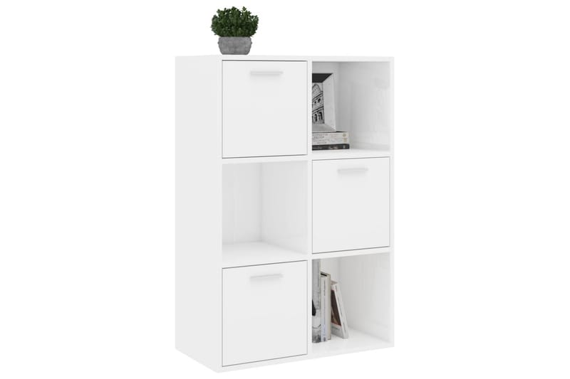 Säilytyskaappi korkeakiilto valkoinen 60x29,5x90cm lastulevy - Valkoinen - Säilytys - Kaappi - Säilytyskaappi