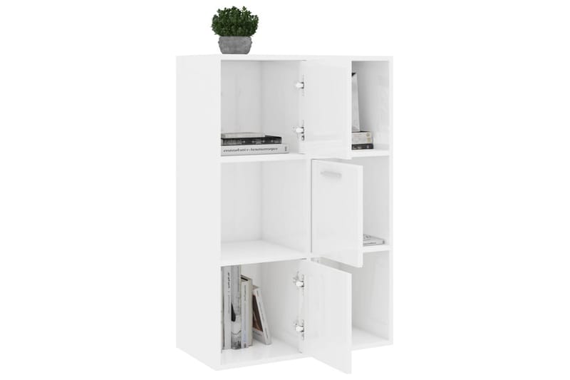 Säilytyskaappi korkeakiilto valkoinen 60x29,5x90cm lastulevy - Valkoinen - Säilytys - Kaappi - Säilytyskaappi