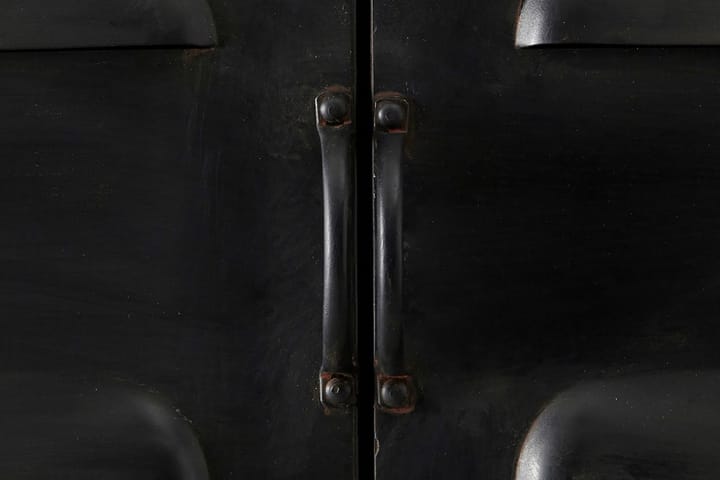 Säilytyskaappi Minodora 145 cm pyörillä - Musta Metalli - Säilytyskaappi