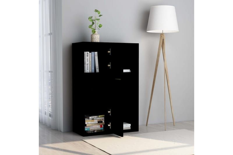 Säilytyskaappi musta 60x29,5x90 cm lastulevy - Musta - Säilytys - Kaappi - Säilytyskaappi