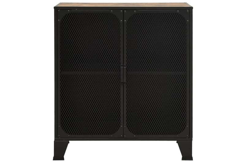 Säilytyskaappi rustiikkinen ruskea 72x36x82 cm metalli ja MD - Ruskea - Säilytys - Kaappi - Säilytyskaappi