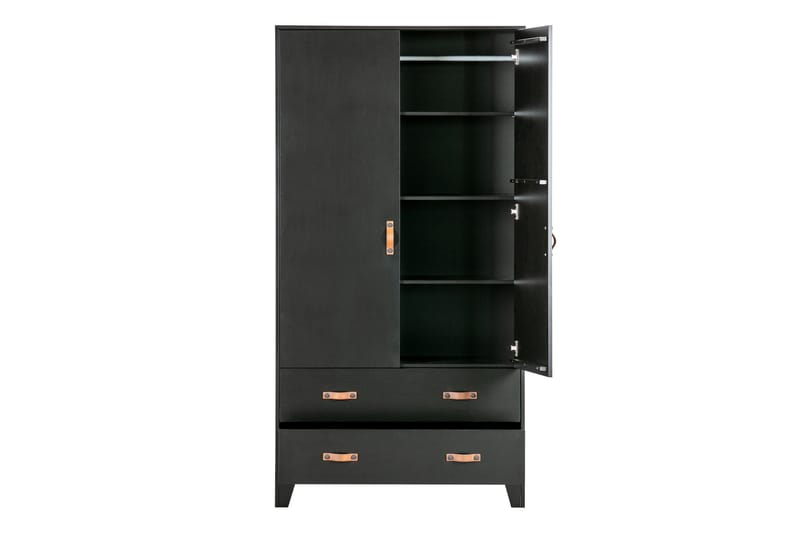 Säilytyskaappi Shirrell 98x190 cm - Musta - Säilytys - Kaappi - Säilytyskaappi