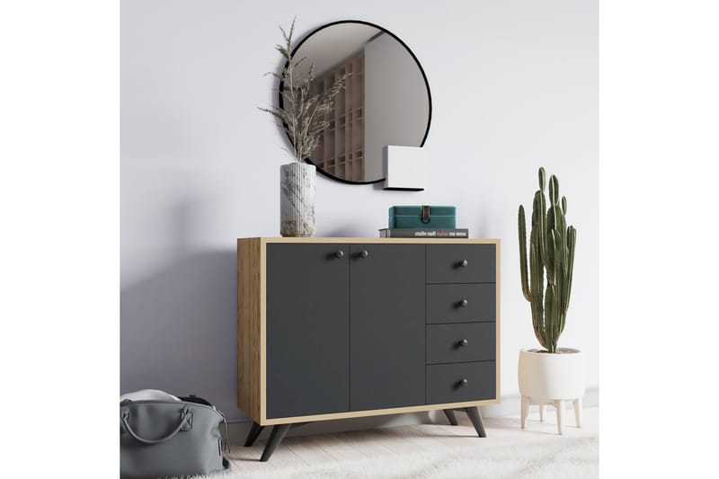 Säilytyskaappi Urgby 100x82 cm - Ruskea - Säilytys - Kaappi - Säilytyskaappi