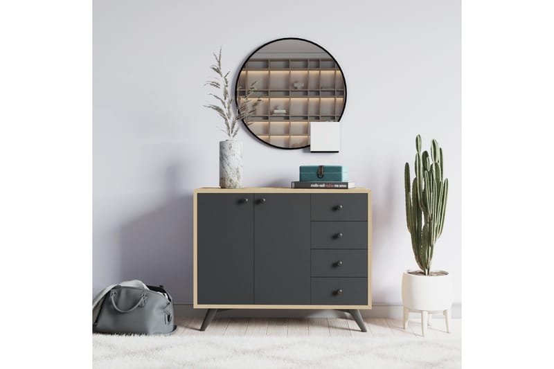 Säilytyskaappi Urgby 100x82 cm - Ruskea - Säilytys - Kaappi - Säilytyskaappi