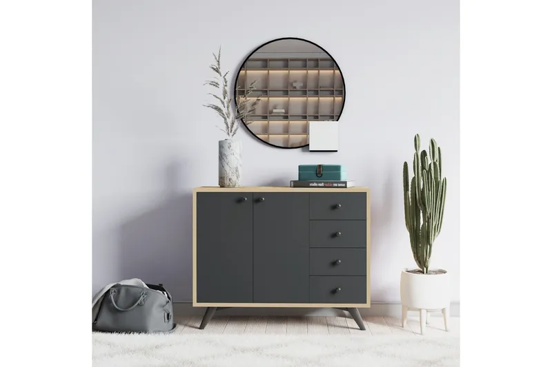 Säilytyskaappi Urgby 100x82 cm - Ruskea - Säilytys - Kaappi - Säilytyskaappi