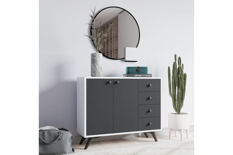 Säilytyskaappi Urgby 100x82 cm - Valkoinen - Säilytys - Kaappi - Säilytyskaappi