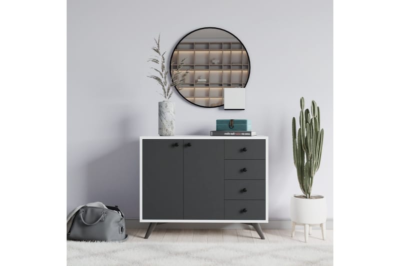 Säilytyskaappi Urgby 100x82 cm - Valkoinen - Säilytys - Kaappi - Säilytyskaappi