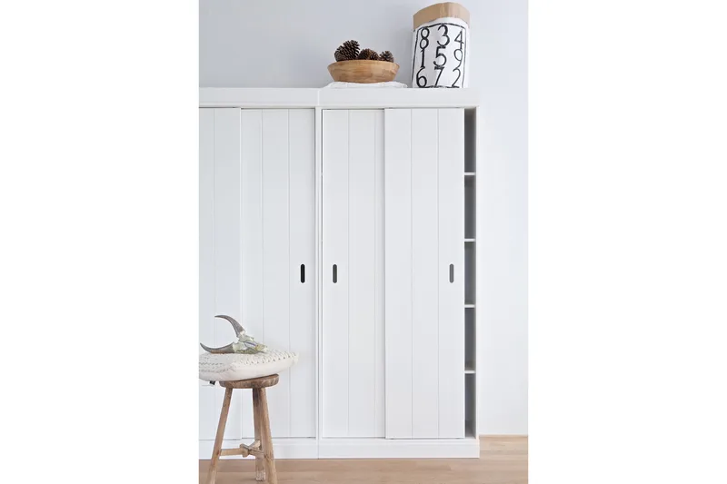 Säilytyskaappi Venkata 85 cm - Valkoinen Mänty - Säilytys - Kaappi - Säilytyskaappi