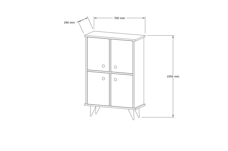 Säilytyskaappi Zakkum 70x90 cm - Vihreä - Säilytys - Kaappi - Säilytyskaappi