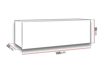 Seinäkaappi Frick 105 cm - Musta - Säilytys - Kaappi - Säilytyskaappi