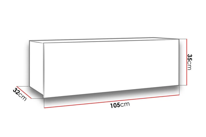 Seinäkaappi Frick 105 cm - Valkoinen - Säilytyskaappi