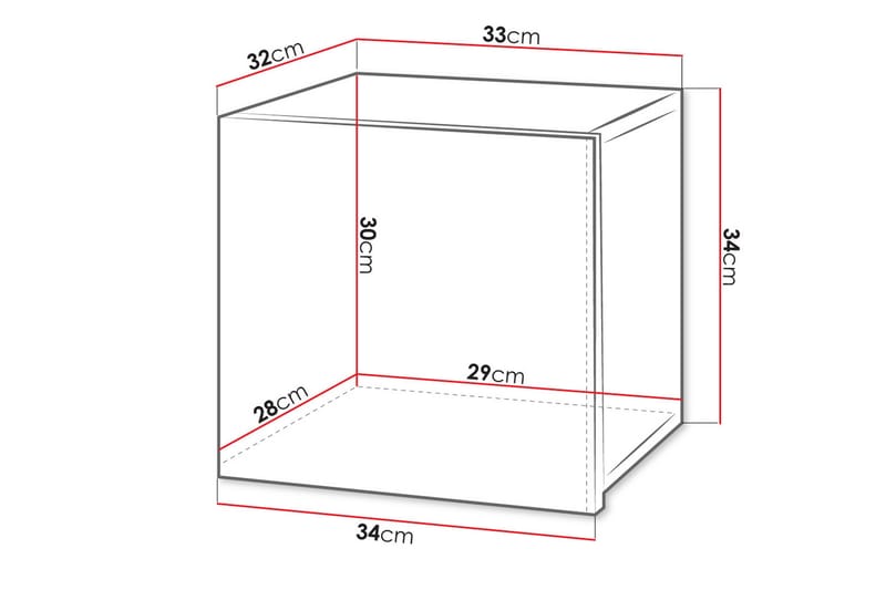 Seinäkaappi Frick 34 cm - Musta - Säilytys - Kaappi - Säilytyskaappi