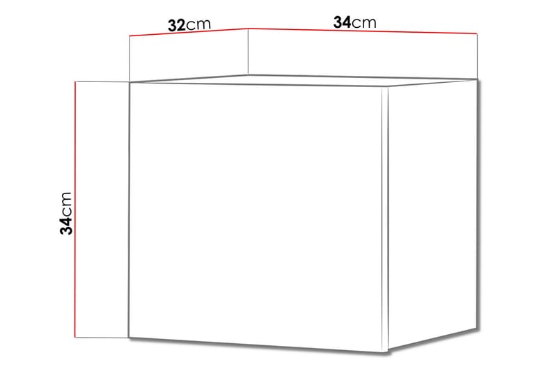 Seinäkaappi Frick 34 cm - Puu - Säilytys - Kaappi - Säilytyskaappi