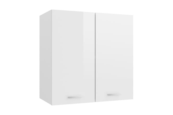 Seinäkaappi korkeakiilto valkoinen 60x31x60 cm lastulevy - Valkoinen - Keittiökaappi - Säilytyskaappi