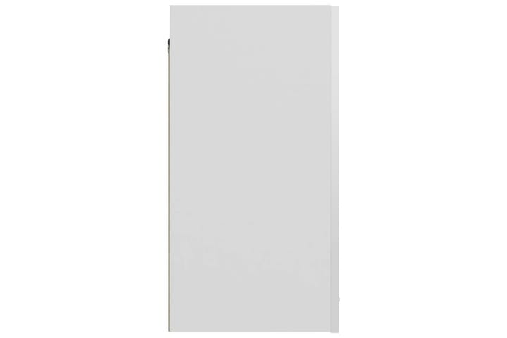 Seinäkaappi korkeakiilto valkoinen 60x31x60 cm lastulevy - Valkoinen - Keittiökaappi - Säilytyskaappi
