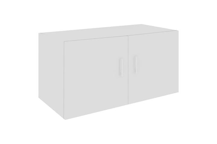 Seinäkaappi korkeakiilto valkoinen 80x39x40 cm lastulevy - Valkoinen - Keittiökaappi - Säilytyskaappi