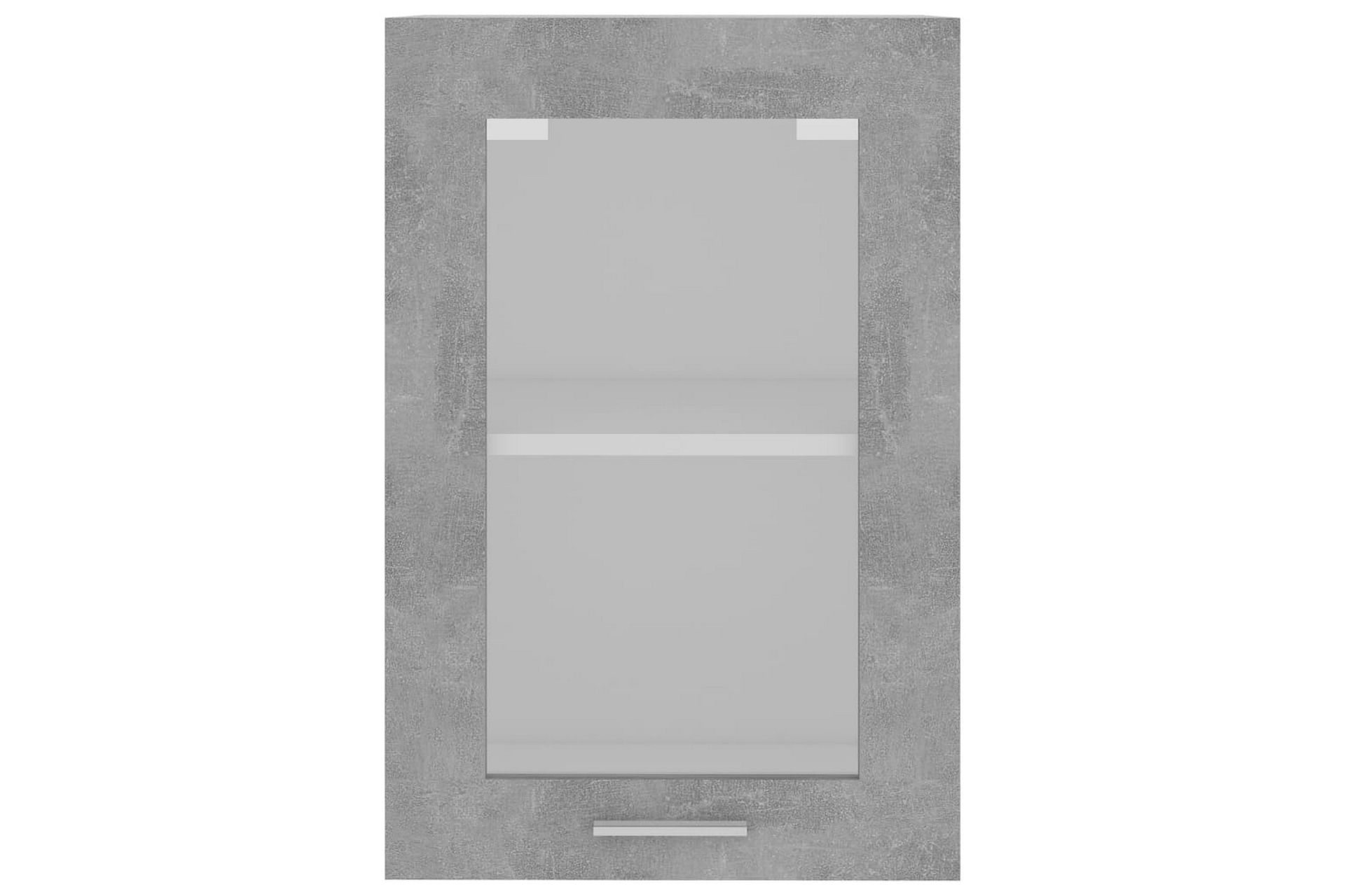 Seinäkaappi lasilla betoninharmaa 40x31x60 cm lastulevy - Harmaa - Säilytys - Kaappi - Säilytyskaappi