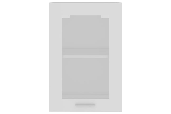 Seinäkaappi lasilla valkoinen 40x31x60cm lastulevy - Valkoinen - Keittiökaappi - Säilytyskaappi