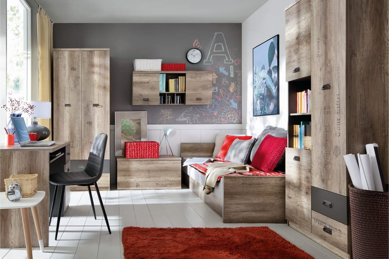 Seinäkaappi Minette - Puu/Luonnonväri - Säilytys - Kaappi - Säilytyskaappi