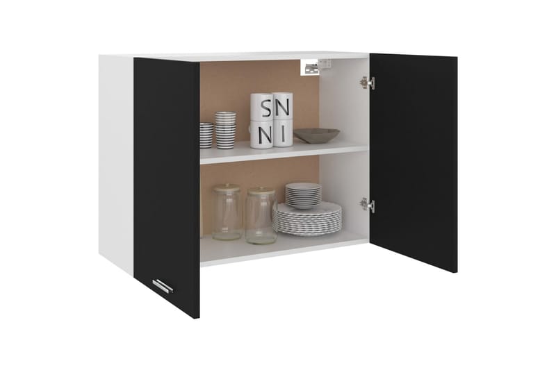 Seinäkaappi musta 80x31x60 cm lastulevy - Musta - Säilytys - Kaappi - Säilytyskaappi