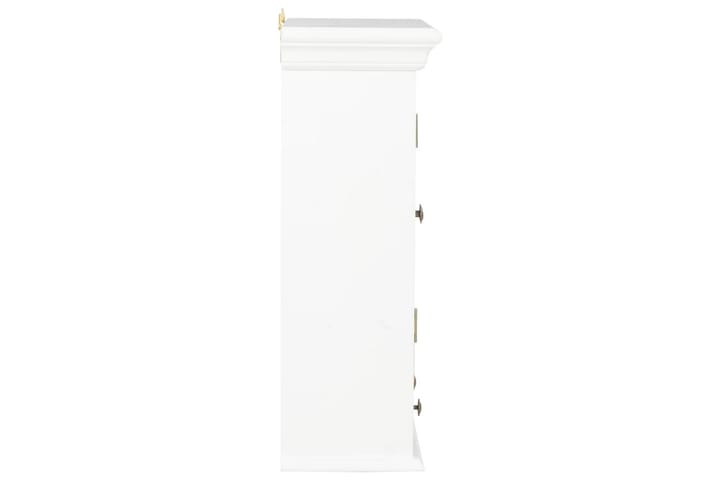 Seinäkaappi valkoinen 49x22x59 cm Täyspuu - Valkoinen - Säilytyskaappi