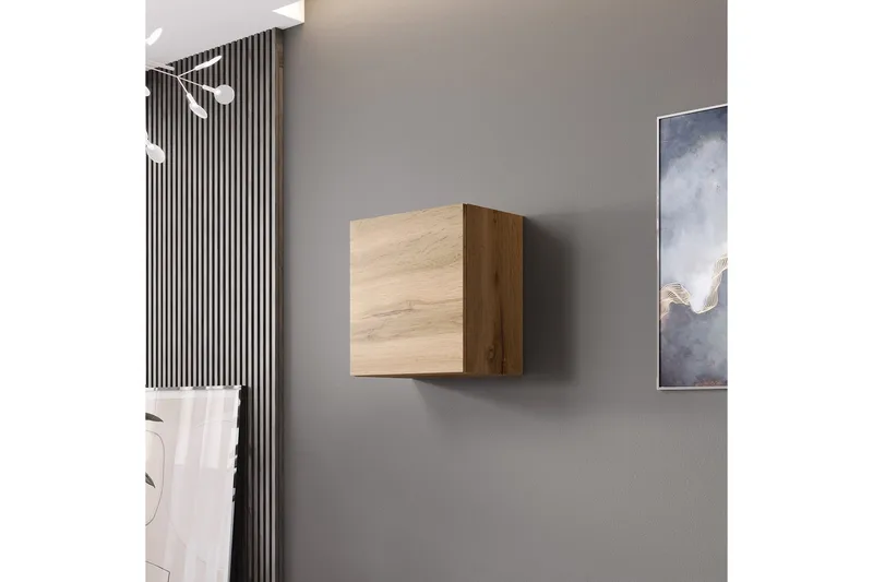 Seinäyksikkö Wishon - Puu/Luonnonväri - Säilytys - Kaappi - Säilytyskaappi