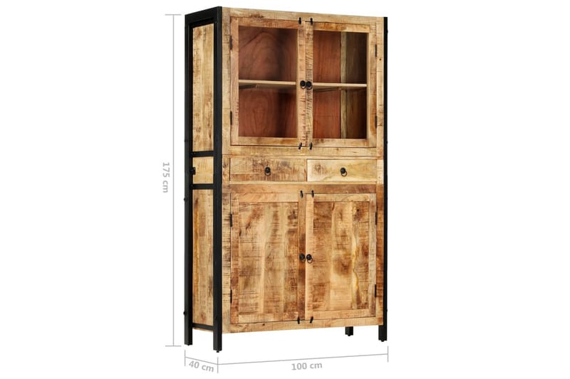 Senkki 100x40x175 cm mangopuu - Ruskea - Säilytys - Kaappi - Säilytyskaappi