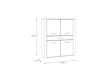 Senkki Bankso 42x117 cm - Ruskea - Säilytys - Kaappi - Säilytyskaappi