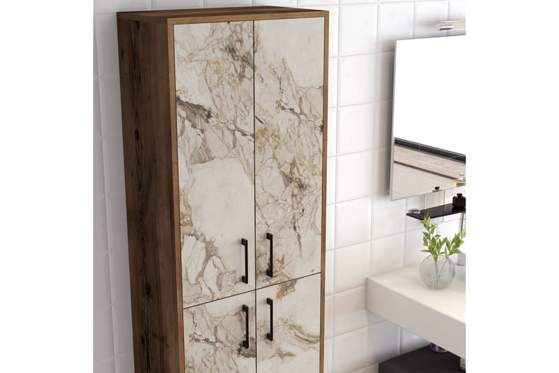 Senkki Kotzen 60x35 cm - Ruskea/Valkoinen - Säilytys - Kaappi - Säilytyskaappi