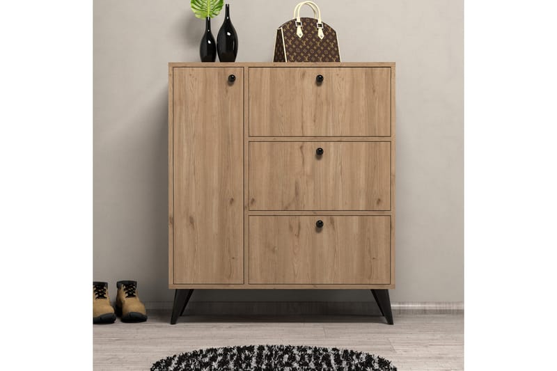 Skoskåp Miltar 35x90 cm - Luonnonväri - Säilytys - Kaappi - Säilytyskaappi