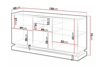 Strontian Highboard Scandinavian Choice Black - Säilytys - Kaappi - Säilytyskaappi