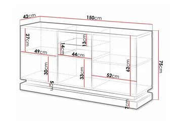 Strontian Highboard Scandinavian Choice Black - Säilytys - Kaappi - Säilytyskaappi