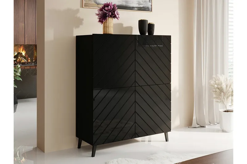 Strontian Highboard Scandinavian Choice Black - Säilytys - Kaappi - Säilytyskaappi