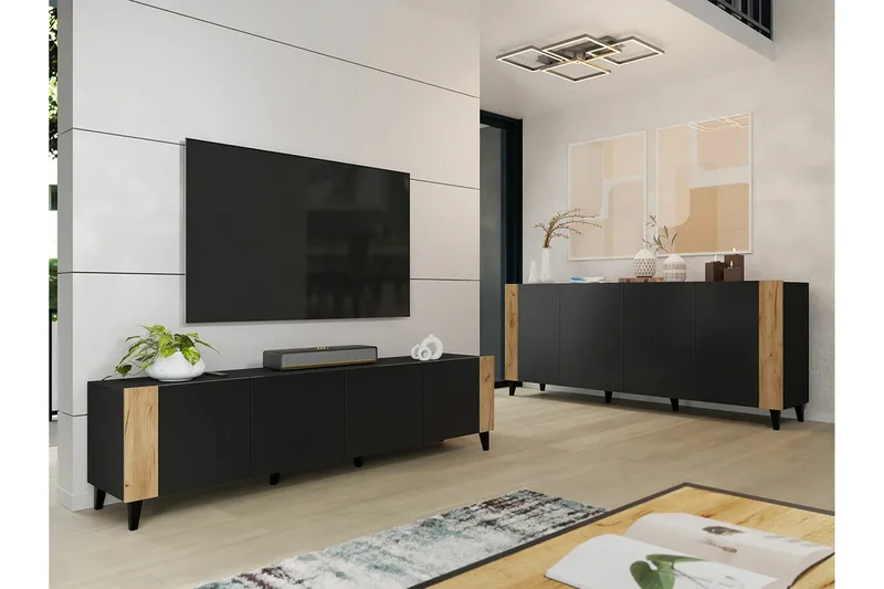 Strontian Highboard Scandinavian Choice Black - Säilytys - Kaappi - Säilytyskaappi