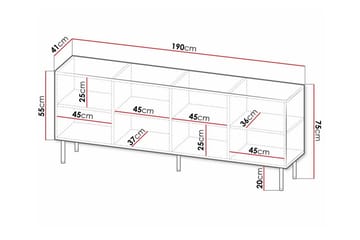Strontian Highboard Scandinavian Choice Black - Säilytys - Kaappi - Säilytyskaappi