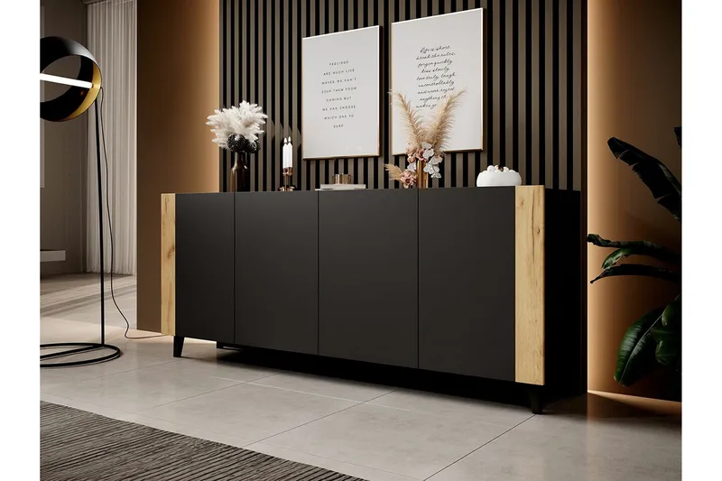 Strontian Highboard Scandinavian Choice Black - Säilytys - Kaappi - Säilytyskaappi