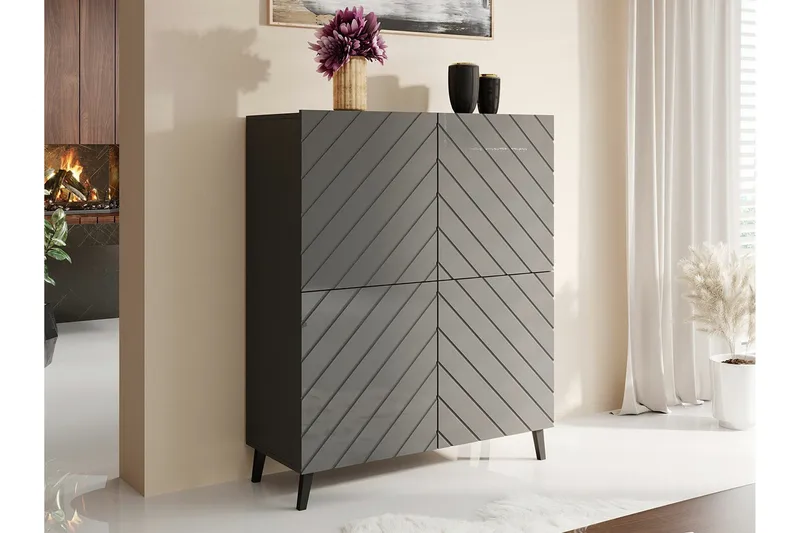 Strontian Highboard Scandinavian Choice Graphite - Säilytys - Kaappi - Säilytyskaappi