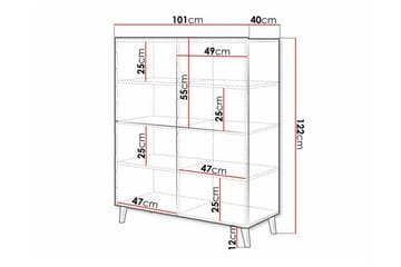 Strontian Highboard Scandinavian Choice Graphite - Säilytys - Kaappi - Säilytyskaappi