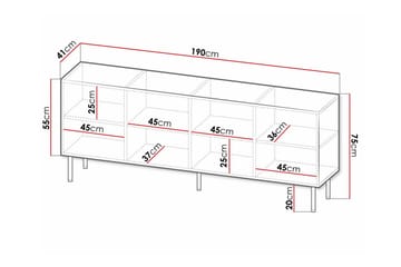 Strontian Highboard Scandinavian Choice White - Säilytys - Kaappi - Säilytyskaappi
