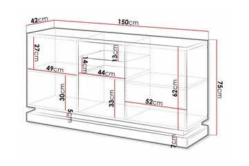 Strontian Highboard Scandinavian Choice White - Säilytys - Kaappi - Säilytyskaappi