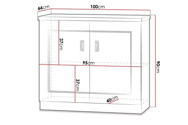 Tadeusz Kaappi 100x44x90 cm - Säilytys - Kaappi - Säilytyskaappi