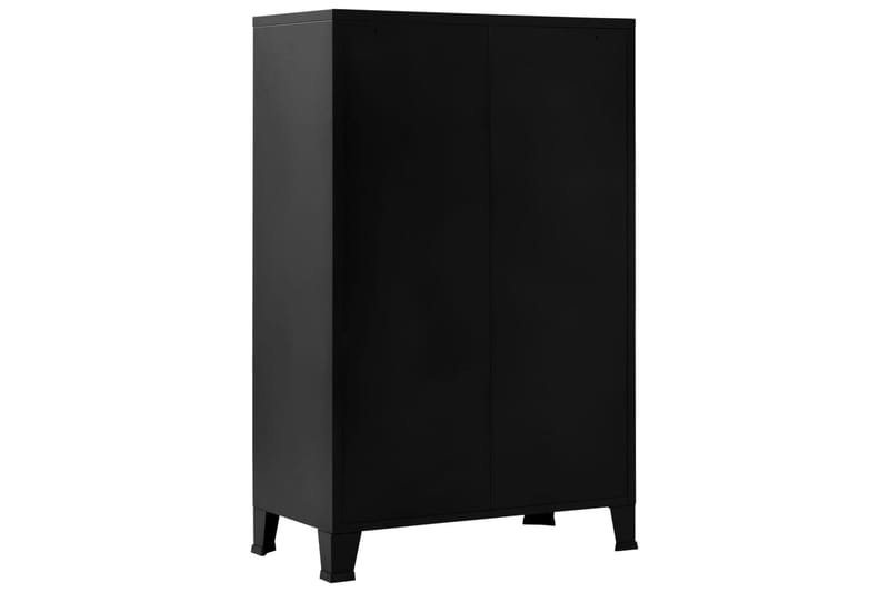 Arkistokaappi 6 ovella teollinen musta 75x40x120 cm teräs - Musta - Säilytys - Kaappi - Säilytyskaappi - Toimistokaappi - Asiakirjakaappi