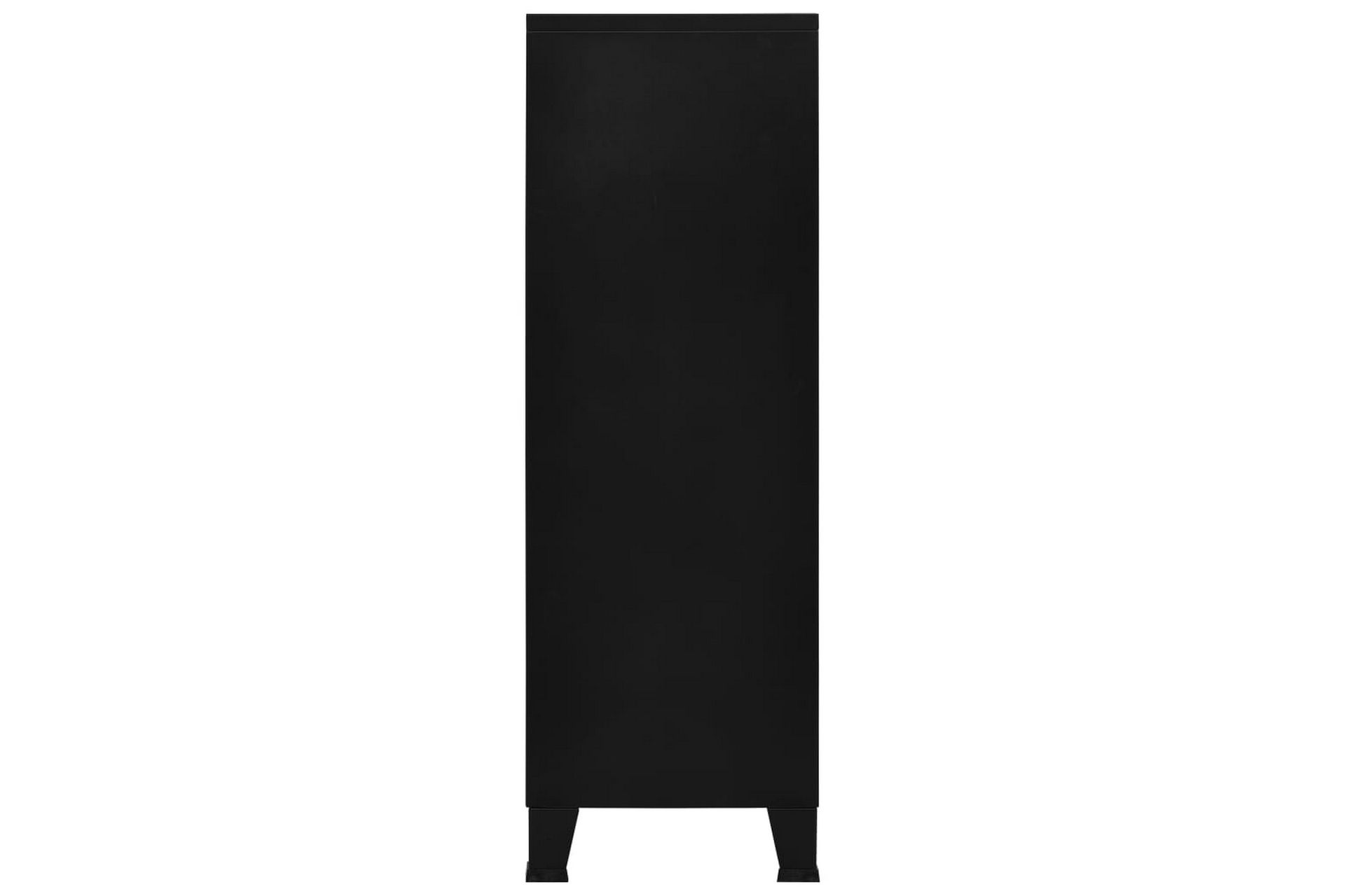 Arkistokaappi 6 ovella teollinen musta 75x40x120 cm teräs - Musta - Säilytys - Kaappi - Säilytyskaappi - Toimistokaappi - Asiakirjakaappi