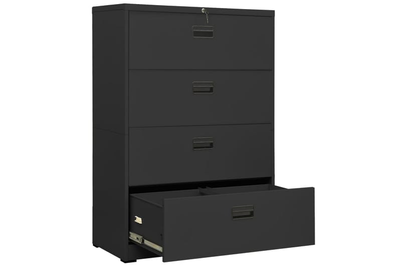 Arkistokaappi antrasiitti 90x46x134 cm teräs - Antrasiitti - Säilytys - Kaappi - Säilytyskaappi - Toimistokaappi - Asiakirjakaappi