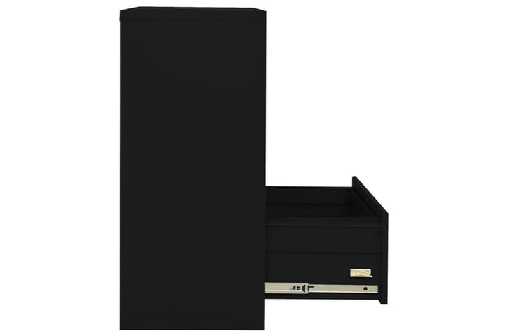 Arkistokaappi musta 90x46x103 cm teräs - Musta - Arkistokaappi & kansiokaappi