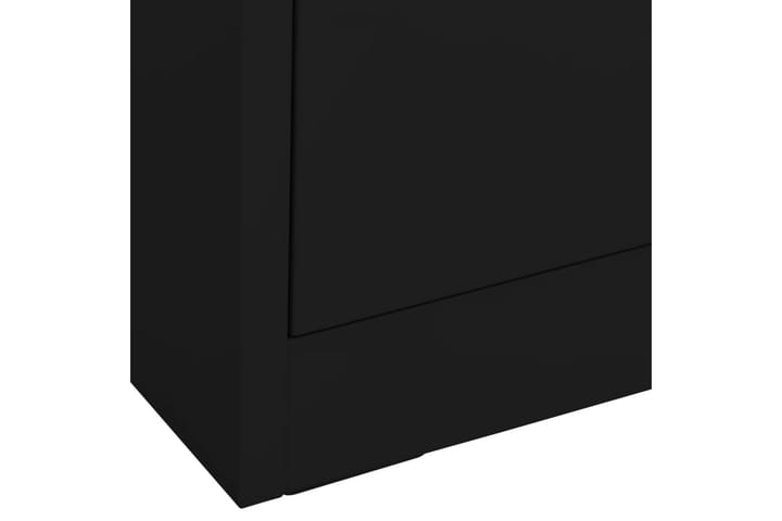 Arkistokaappi musta 90x46x103 cm teräs - Musta - Arkistokaappi & kansiokaappi